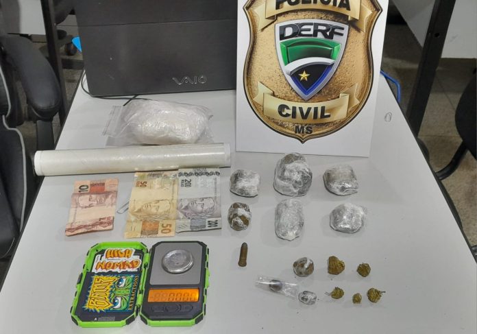 Polícia Civil prende homem por tráfico de drogas e posse ilegal de arma de fogo em Campo Grande